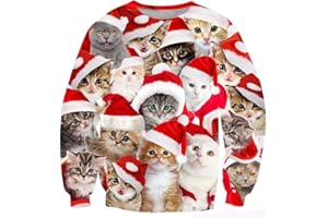 Goodstoworld 3D brzydki świąteczny sweter bluza mężczyźni kobiety zabawny sweter z nadrukiem na całej długości Boże Narodzenie T-shirty S-XXL