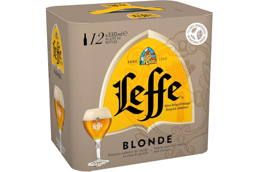 Leffe Blonde Belgium Abbey Beer 12 x 330 ml Bottles
