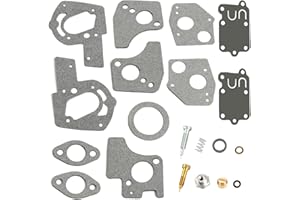ZAMDOE 495606 494624 Kit de reconstrucción de reparación de carburador para Briggs & Stratton 80200 81200 82200 135292 135232 135212 Motores horizontales de 3 a 5 HP, Juntas de diafragma