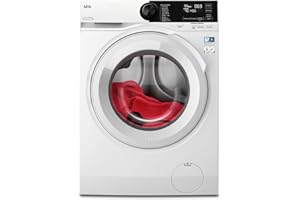 AEG Waschmaschine, Serie 6000 ProSense Mengenautomatik, 9 kg, Leise, Nachlegefunktion, Kindersicherung, Schontrommel, Vollwasserschutz, Leichtbügeln-Option, 1400 U/min, LR6A65490