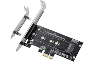 YUNKOZAND M.2 PCIe a la Tarjeta de expansión del Controlador nvme PCIe 3.0 X1 para la Tarjeta de actualización M - Key m.2 SSD 2280/2260 / 2242/2230