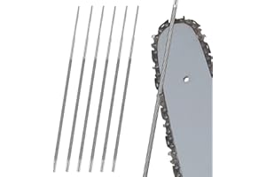 MUYAPAY Limes rondes, 6 pcs 4.8mm Limes d'affûtage pour tronçonneuse affute chaine tronconneuse,Pour Affûter les dents de Tronçonneuse pour Agrandir les Ouvertures rondes