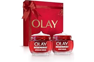 Olay Regenerist Giftset, SPF30 Day Face & Night Cream 50ml, Anti-Wrinkle & Active Firming Skincare Moisturiser for Women, Anti-Ageing Niacinamide and Peptides, Firms, Restores and Hydrates