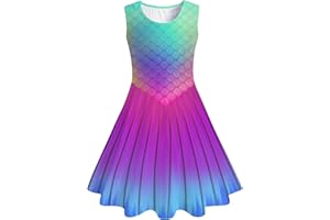 Dancinova Girls Summer Dress Casual Party Sleeveless Dress Sundress