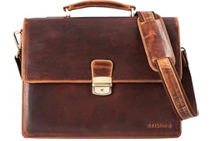 STILORD 'Rion' Borsa ventiquattrore uomo in pelle Cartella Valigetta 24 ore in cuoio modello classico vintage Portadocumenti per l'ufficio