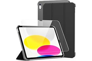 CACOE Case for iPad A16 11th/10th Generation(2025/2022) with Screen Protector 11/10.9 inch - Full Protective Tablet Cover for iPad 11/10 Gen, Black
