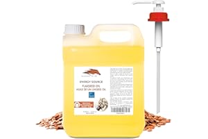 bleu & marine Bretania - 2L Cold Pressed Natural Linseed Oil | Dog, Cat, Horse Supplement | Boosts Skin, Coat, Digestion, Energy & Immunity, 2L Pack