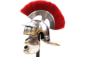 NAUTICAL REPLICA HUB Casque centurion romain médiéval avec blindé de gladiateur plume rouge nouveaux costumes d'Halloween