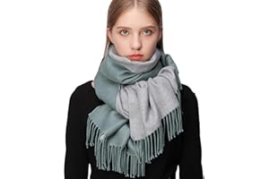 RIIQIICHY Cachemira Invierno Reversible Bufanda Pashmina Chal Mantón para Mujeres Más Grueso Cálida Grande Larga