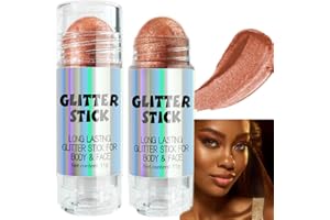 GREATLIZARD Glitzer Körperstift, Roll-on Körper Glitzer Gel, Chamäleon Farbwechsel Glitter Highlight Creme für Körper Gesicht Haar, Regenbogen Glitzer Make-up, funkelnde Körperlotion für Festival Party