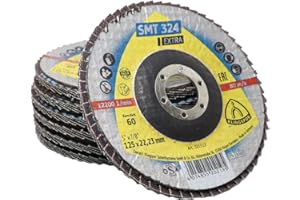 (5 Discs) Klingspor 125MM 60g Zirconium Sanding Flap Disc Stainless Steel Zircon