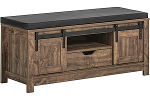 ‎SOBUY SoBuy FSR118-N szafka na buty z drzwiami przesuwnymi, ławka do siedzenia z miejscem do przechowywania, regał na buty, ławka do garderoby, ławka z deskami, skrzynia na buty, szafka do siedzenia, szafka