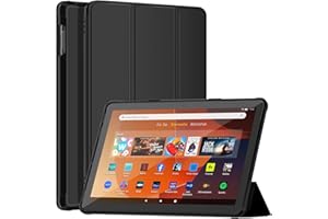 Sonlaryin Case for All-new 10 Tablet 10.1", Smart Trifold Stand with Soft TPU Back Case for 10 Tablet, Auto Wake/Sleep, Incompatible with Samsung - Black