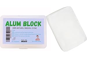 ELITE BEAUTY TOOLS & PRODUCTS Alum Block Alum Stone Fitkari Natural Aftershave Soothing Solution for Shaving Razor Nicks, Bumps & Skin Irritation- Unscented Deodorant and Antiperspirant for Lasting Protection from Body Odour 100gm
