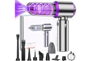 oGoDeal Aspirateur Voiture, 26000PA Aspirateur à Main Puissant sans Fil Portable, Mini Aspirateur de Voiture à 3 Niveaux Réglables avec 4 HEPA Filtre pour Voiture, Cuisine, Maison et Poils d'animaux