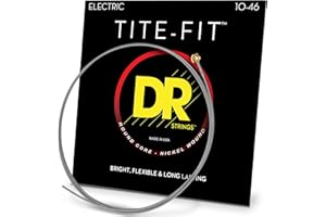 DR Strings Tite Fit elektryczny okrągły rdzeń 10-46, mały średni duży XL 2XL