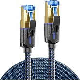deleyCON CAT 8 Network Cable 1.5 m (40 Gbit/s, Nylon, 100% Copper) S/FTP PIMF &ndash; Gigabit LAN Ethernet Cable &ndash; RJ45 Connector f