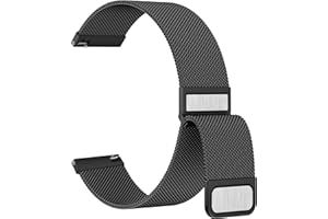 Amzpas Pasek do zegarka z siateczki ze stali nierdzewnej, 22 mm, 20 mm, metalowy pasek zastępczy, zapięcie magnetyczne, szybkie zapięcie, pasek zapasowy dla kobiet i mężczyzn