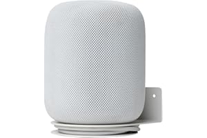 shinar Supporto da parete in metallo, compatibile con Homepod 2, salvaspazio, accessorio per supporto, compatibile con Homepod 2, gestione dei cavi integrata 12 kg (1-Pack, Bianco)