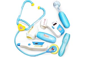 BUYGER Lekarze zestaw do zabawy medycznej dla dzieci, zabawki edukacyjne, prezenty dla 3-latków, gra lekarska, niebieski