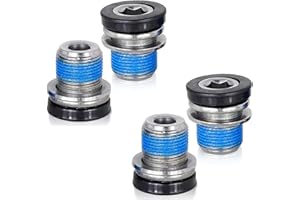 HAPPOW 4 tornillos de manivela M15, tornillo de manivela para Bosch, tornillos de brazo de biela para bicicleta con anillo de sellado, tornillos de pedalier para bicicleta, compatibles con