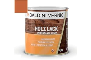 MASTERBRICO Baldini Vernici Impregnante a Cera Solvente per Legno Interno ed Esterno - 750 ml, 9 Colori (Mogano 701)