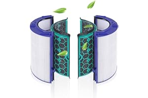 BAMBOOST Ricambio filtro HEPA compatibile con Dyson HP04 TP04 DP04 TP05 HP05 Pure Cool purificatore d'aria e sistema di filtraggio a carbone attivo a 360°