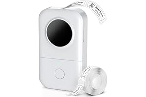 Phomemo D30 Etikettendrucker Maschine, Tragbarer Bluetooth Mini etikettiergerät, Smart Telefon Handheld beschriftungsgerät, Thermo-Aufkleber Klein-Etikettierer Mehrere Schablonen Schriftart-Symbol