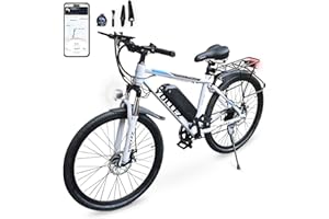 SUDOO Electric Bike, 26'' Ebike with 36V 7.8Ah Removable Battery & 250W Powerful Motor, 7 Speed, LCD Display, APP Control, Electric Mountain Bicycle for Adults Men, Anti-Theft