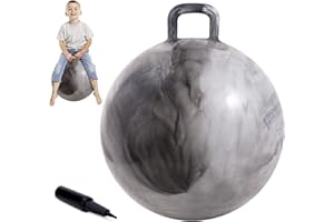 U&C Planet Space Hopper for Kids Age 3-6, 18 Inch Hopper Ball with Handle Bouncy Hopper with Pump Gifts for Children Indoor&Outdoor Garden Game Play Max.Weight: 70KG