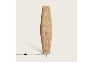 ILUZZIA LEDKIA LIGHTING Lámpara de Pie Papel Trenzado Mahali 1000xØ250 mm Natural E27 Casquillo Gordo Papel Trenzado Decoración Salón, Habitación, Dormitorio