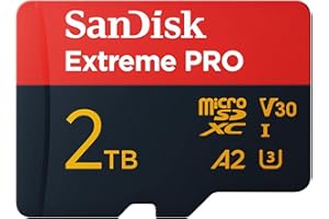 SanDisk Extreme PRO 2TB microSDXC UHS-I karta + adapter SD & RescuePRO Deluxe (dla smartfonów, kamer akcji, dronów, prędkości odczytu do 250 MB/s, 5K, 4K UHD, A2, Class 10, U3, V30)