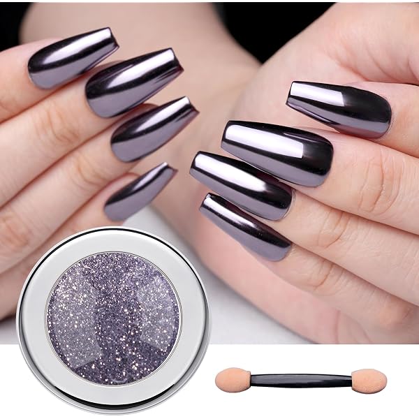 Kireida Nagelpulver-Set – 10 Spiegel-Effekt Pigmente Mit Lidschattenstift, Holografisch & Chamäleonhaft