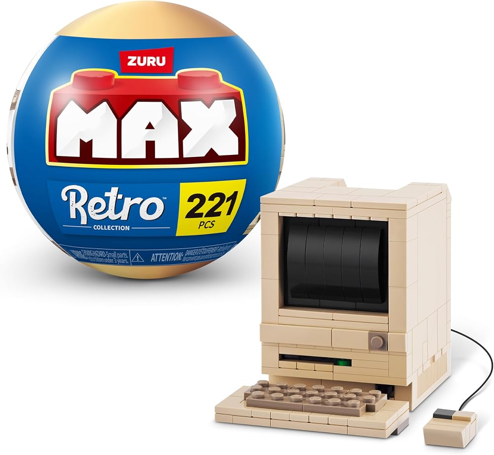ZURU'dan Max Premium Retro, Bilgisayar (221 Adete Kadar, 6 Koleksiyon için) Yapı Tuğla Koleksiyonu.