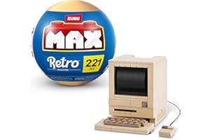 MAX BUILD MORE Colección de Bloques de construcción MAX Premium Retro, (Ordenador) (hasta 221 Piezas; 6 diseños para coleccionar) de ZURU.