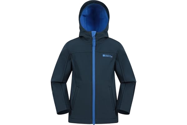 Mountain Warehouse Exodus Chaqueta Softshell para niño - Chaqueta Impermeable con Forro Polar, Cortavientos, Transpirable Trekking, montaña y Entretiempo