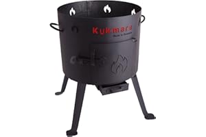 KUKMARA Utschak, H: 60 cm, Durchmesser: 37 cm, für 9L Kasan/Feldküche, Gulaschkessel Feuerkessel Kessel Outdoor