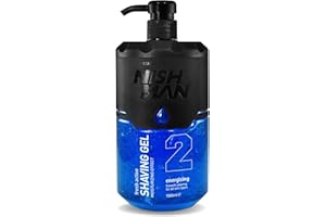 ‎NISHMAN NISHMAN Rasiergel 02 - Energizing 1000 ml - Für eine Sanfte Rasur, Feuchtigkeitsspendend und Pflegend - Perfekter Schutz für Glatte Haut - Frischer und Lang anhaltender Duft - Männerpflege