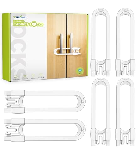 MUTKIND Lot De 8 Sécurités Enfants Avec Colle TESA - Protection Armoire, Tiroir, Réfrigérateur Et Porte