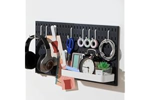 Keepo Kit di combinazione per pannello forato, pannelli forati e accessori modulari da appendere per organizer da parete, organizzazione di artigianato, esposizione di ornamenti, conservazione della