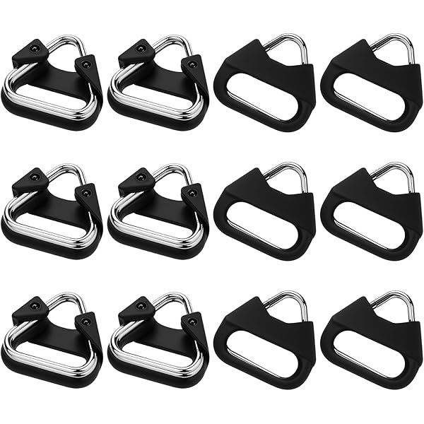 Yuanchu driehoekige splentringen met beschermkap, set van 6, verbindingsclip gordelconnector bevestiging omhangkoord camerariem accessoires voor O-ring oogje DSLR Yuanchu driehoekige splentringen met beschermkap, set van 6, verbindingsclip gordelconnector bevestiging omhangkoord camerariem accessoires voor O-ring oogje DSLR