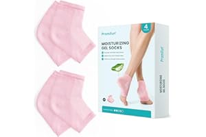 Moisturizing Heel Socks for Cracked Heel Treatment - Promifun 2 Pairs Heel Socks for Dry Cracked Feet - Cracked Heel Repair for Women & Men(Pink)