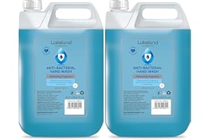 Lakeland Cosmetics antibacterial soap hand wash - 5L Litre refill bottle - Vegan fragranced anti-bacterial liquid soap hand wash, made in UK (2x 5 Litre)