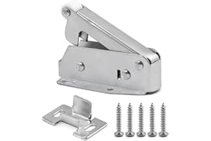 TRIXES Druckschloss-Riegel für Dachboden, Schrank oder Wohnwagen – Berührungsloser Klappverschluss mit einfacher Installation und sicherem Verschluss – Ideal für platzsparende Türen in Haus und Büro