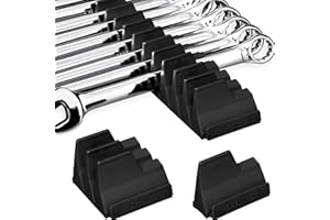 IOIUSKKU Modular Wrench Organizer for Spanner Storage | Magnetic Tool Holder Trays Set ABS Magnetic Tool Holder Strip Panner Rack, C 20 Groups