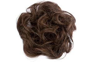 CAISHA Postiche Choucho Avoir Les Cheveux Relevés Avoir Les Cheveux Relevés Volumineux Bouclé Chignon Brun Mix G26AL