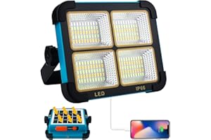 OUSIDE ładowalna Słoneczna Światło Robocze LED z Panelem Słonecznym, 4 Tryby Reflektor Budowlany LED USB Power Bank, Wodoodporna IP66 - Idealna do Napraw Samochodów, Kempingu i Wędkowania