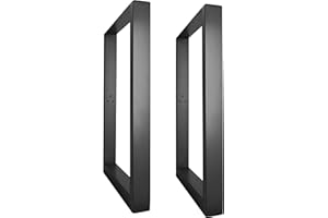 HOFLERA Lot de 2 pieds de table - 72 cm (H) x 60 cm (l) - Carrés industriels robustes - Pieds de table basse avec vis pour bricolage, table, bureau, petit déjeuner, bar, banc (non monolithique)