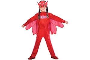 amscan 9902950 Déguisements Sous Licence Officielle Masque Pyjama Chouette Pour Enfants Filles 7-8 Années