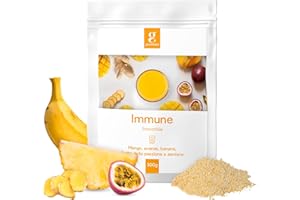 GREENORA Polvere di Spirulina, Spinaci, Zenzero, Cavolo Riccio, Mango e Kiwi per Smoothie. Frutta e Verdura Liofilizzata 100% Naturale. Vegan. 300 g.